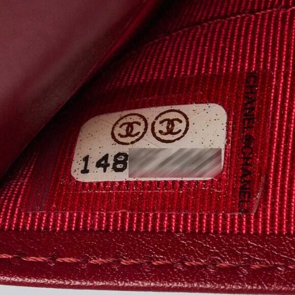 Chanel Red Quilted Caviar Leather Zippy Organizer Wallet - Picture 9 of 9